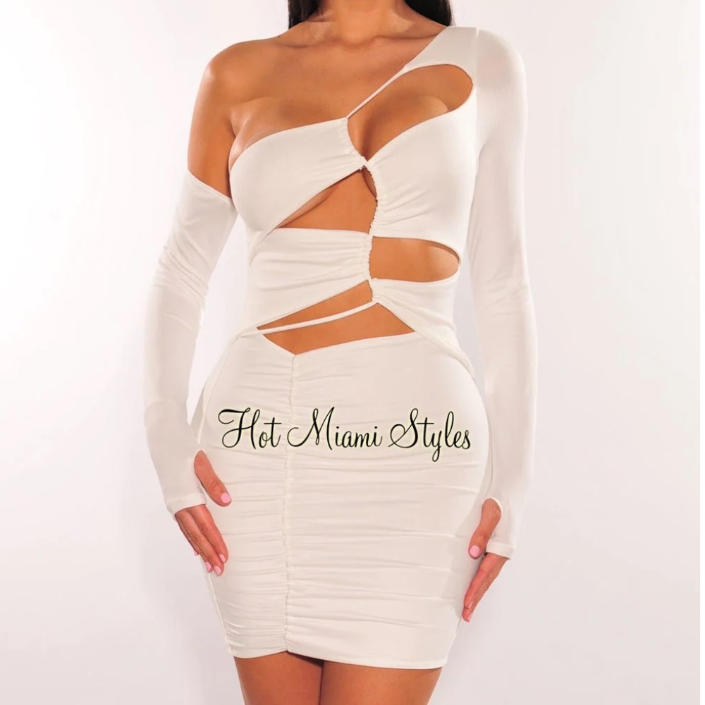 HMS White Cut Out Dress